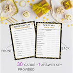 New Years Eve Party Games Pack Of 30, Think Fast, Word Scramble New Year'S Eve Activity Games For Adults, 2026 New Year Game -Nyg02