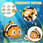 12 Pack Cute Ocean Sea Animal Mini Building Blocks Sets, 2642 Pcs Micro Mini Building Bricks Toy For Adults, Party Favors For Kids Boys Girls 12-14