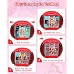 Rotating 3D Puzzle For Kids 3 4 5 6 7 Year Old, 4 Puzzles In 1, Handheld Game Fidget Toys For Travel, Cars & Plane, Fine Motor Skills Developing (Cute Little Princess)