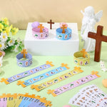 36 Set Holy Week Easter Craft Kit, DIY Wristbands with Story Stickers for Kids