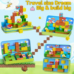 Magnetic Blocks Travel Toys For Kids Ages 4-8, 35 Pcs Magnetic Cubes Stem Learning Set With Portable Iron Storage Box Construction Learning Toys For Toddlers Ages 3-5