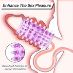 Silicone Penis Sleeve With Large Particles, Penis Sex Ring Girth Enhancer For Men Erection,Penis Sheath,Delay Ejaculation Stronger Enhancement Men'S Adult Sex Toys For Couples
