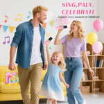 Mini Karaoke Machine With 2 Wireless Microphones For Kids, Portable Karaoke Machine For Kids, Kids Karaoke Machine Toys For Girls Boys Gifts For Home Parties Birthday (Pink)