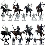 28Pcs/Set Medieval Knights Toy Soldier - Army Figures Miniature Playset With Cavalry, Horses And Soldiers (Knights And Horse Set)