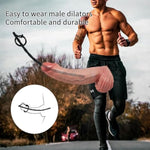 3 Pcs Silicone Penis Plug Set With Retaining Ring Hollow Urethral Sounds Dilator Removable Soft Sounding Rods Glans Trainer Stimulation Massager Sex Toy For Men (3 Pcs)