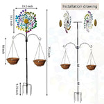Large Metal Kinetic Wind Spinners for Outdoor Garden Yard Decor