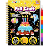 Foil Art Craft Kit for Kids, Sparkly Birthday Gift Toy Set