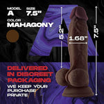 Model A Straight Dildo With Balls Realistic Double Layered Flexiskin Dildo Ultra-Soft Liquid Silicone Sex Toy For Men, Women, Lesbian, Gay, Couples Suction Cup & Harness Compatible