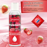 Strawberry Flavored Water-Based Lubricant 8 Fl Oz, Silky Smooth Personal Lube For Women, Men And Couples, Sugar-Free, Non-Staining