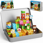 60Pcs Mini Magnetic Building Cubes Set, Adventure-Themed Magnetic Blocks, Portable Magnetic Travel Blocks With Iron Case, Educational Toy For Kids Stem & Construction Learning For Kids Aged 3+