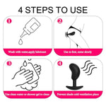 Portable Anal Plug Silicone Butt Plug, Men Stimulation Masturbation Anal Training Toys With Base, Sex Toys Comfortable Long-Term Wear (L)