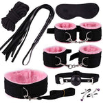 Bondage Kit Restraints Kit Sex Toys For Couples, Bsdm Kits For Couples, Bdsm Set, Adjustable Bondage Set Fuzzy Handcuffs Ball Gag Couples Sex Toys Bsdm Toys For Couples Bdsm Toys Couples (Pink)