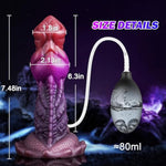 7.5" Squirting Ejaculating Dragon Dildo, Silicone Cumming Huge Fantasy Creature Horse Knot Soft Anal Alien Animal Dildo With Suction Cup, Prostate Massage Sex Toys For Men Women Gay