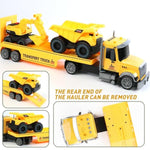 27" Large Friction Powered Construction Truck Car Toy With Excavator And Dump,Semi Truck Toys For 3 4 5 Years Old Toddlers Kids Boys & Girls Gift