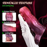 Penis Sleeve With Cock Rings Penis Extender, Pink Silicone Tentacle Fantasy Hollow Penis Prolong Enlargement Reusable Adult Sex Toys For Men Couples