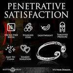 Kingpin Stainless Steel Glans Ring 24Mm For Beginners, Men & Couples. Stainless Steel And Open Ring. Targeted Pressure, Shared Sensation. 1 Piece, Silver.