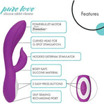 G-Spot Silicone Rabbit Vibrator Purple, Rechargeable Clitoris Stimulator, Water-Resistant And Multi Function, Adult Sex Toy, Dual Stimulation