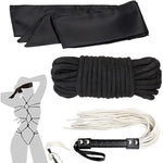 Bdsm Bondag Kit Sex Bondage Restraints Set Couples Sex Toys, Soft Cotton Rope Silky Blindfold Whip Adjustable Bondage Gear & Accessories Sm Sexy Slave Beginner Bed Games Play Toys 3Pcs Of Set