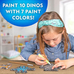 Dinosaur Stained Glass Suncatcher Kit for Kids with Glow & Metallic Paints