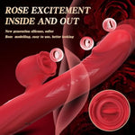 Womens Sex Toys Thrusting Vibrator, Thrusting Dildo G Spot Vibrator Clitoral Stimulation Rose Sex Toy With 7 Licking & Thrusting Vibration Modes,Rabbit Vibrators Adult Sex Toys For Women Couples