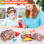 5 Pack Wooden Blocks Puzzle Brain Teasers Toy Stem Montessori Educational Gift For Kids Ages 3-6 Stocking Stuffers