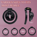 Male Chastity Cage, Miniature Chastity Device With 4 Sizes Rings,Abs Resin Is Lightweight And Easy To Clean,Sissy Chastity Cage For Gay Sissy Men(Black)