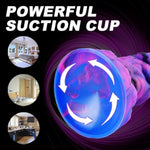 8 Inch Silicone Thick Monster Dragon Dildo With Strong Suction Cup, Realistic Alien Large Penis Dildo For Vaginal Anal Use, Textured Purple Blue Fantasy G-Spot Dildos Adult Sex Toy For Women Couples