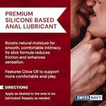 Swiss Navy Premium Anal Lubricant - 16 oz - Long-Lasting, Silicone-Based Formula - Natural Clove Fragrance - Condom Safe