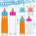 7 Pcs Baby Doll Bottles Accessories Disappearing Doll Feeding Set Milk And Juice Bottles With Toy Pacifier Baby Bottle Toy For Kids Gift Reborn Accessories(Medium,Classic Style)