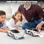 Gesture Sensing Remote Control Car With Charging Dock - 360° Rotate Drift Rc Stunt Car Toy, 40 Min Playtime, Dual Control, Spray Mist & Led Lights, Birthday Gift For Kids Boys Girls?White?