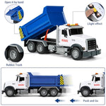 3 Pack 12'' Large Trucks Toy Set,Transport Tow Truck Toy & Dump Trucks And Car Carrier Truck Toys With Lights And Sounds,Friction Powered Movable Parts Kid Boys Toys For 3 4 5 6 7 Years Old