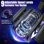 Male Masturbator Sex Toys For Men - Pocket Pussy Adult Toys With 7.8In Adjustable Thrusting Length & 9 Speeds, Lcd Male Sex Toy Hands Free Masturbators With 2 Sleeves & Phone Stand Male Stroker