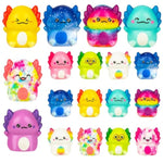 24 Pack Axolotl Slow Squishy Toys Soft Stress Relief Fidgets Toys For Kids Boys Girls Party Favors Novelty Prizes