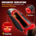 Sex Toys for Men - Male Masturbator 360° Wrapped 9 Tapping & Vibrating Male Vibrator Penis Pump APP Control LCD Mens Sex Machine Stroker Adult Sex Toys & Game