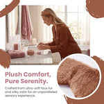Faux Fur Plush Eye Mask Faux Furs Furry Sleep Masks Blindfold Eye Cover for Sleeping Women Men Travel Nap Gifts