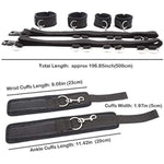 Bed Restraints For Sex With Adjustable Straps Wrist Hand Cuffs Ankle Cuff Set For Bondage Sm Sex Toys (Black, Style #2)