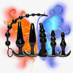 6Pcs Anal Trainer Kit Butt Plugs Beginner Set Silicone Prostate Massager,Butt Plug Toy Anales Adult Toys Plug Relaxing Butt Plug Trainers Beginner Set For Women Men And Couples (Black)