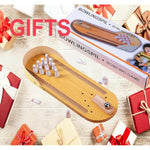 Stocking Stuffers For Men And Adults,Teens - Wooden Mini Bowling Set - Stress-Relieving Desk Toys, Funny Birthday Gag Gifts For All (Men, Women) And Elephant Gifts