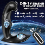 Prostate Massager Sex Toys Butt Plug Anal Vibrator Remote Control Dildo Vibrator With 10 Vibrating G Spot Clitoris Masturbator Stimulator For Women Men Couples (Black)
