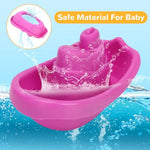 Bath Toys For Kids Ages 1-3, Kids Bath Toys With Floating Boats, Bathing Spoon Shower, 13 Pcs Bathtub Toy For Babies Water Table Pool Birthday Gift For Toddlers 1-3 Infant Baby Boys/Girls 6-12-18M+