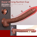 16.93 Inch Super Long Dildo Realistic Huge Big Black Anal Dildo With Small Glans,Giant Dildo Strap On Dildo With Strong Suction Cup For Deepest Sex,Penis Thick Large Dildo Sex Toy For Women Men Gay