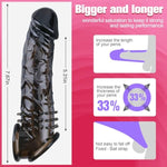 Penis Sleeve, Sex Toys For Men Pennis Extender For Enlarge Thicken, Reusable Condom Realistic Dildo Cock Sleeve, Penis Extension Penis Enlarger Adult Toys To Enlarge Prolong For Men Couples