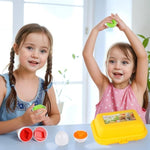 Shape Matching Eggs Toys For Toddlers, 6 Easter Egg Toys With Storage Carton, Educational Color And Shape Matching Set