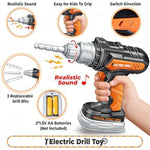 51Pcs Kids Tool Set With Toy Chainsaw& Electronic Drill Toy, Toddler Tool Set, Construction Toys Tool For Kids Age3,4,5,6,7,8, Tool Kit Toy For Christmas Birthday Gifts
