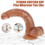 Realistic Vibrating Dildo Vibrator With Strong Suction Cup 10 Vibrations Adult Sex Toy Clitoral G Spot Anal Stimulator Lifelike Penis Cock Vaginal Massager Masturbator For Women Men Couple