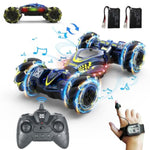 Gesture Sensing Rc Stunt Car Toys For Boys Girls 6-12, 4Wd Drift Hand Controlled Car Offroad 360° Rotation With Lights Music For Kids Age 7 9 10 11 12 Years Old Birthday Xmas Gifts