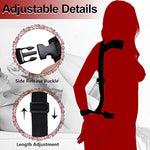 Sex Bondage Bdsm, Adjustable Behind Back Handcuffs Collar With Blindfold Nipple Clamp Anti-Collar Bondage Sex Toys Sm Adult Games Gear & Accessories.(Nylon)