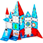 Magnetic Tiles Space Set, Magnet Tiles With Astronaut, Magnetic Tiles For Kids Ages 4-8, Stem Toys, Magnet Blocks For Boys And Girls, Creative Building Toys, Space