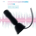 Silicone Urethral Sounds Dilator Male Vibrator Penis Training Multiple Vibrating Glans Trainer Stimulation Stretching For Men Sex Toy 16 Shock Orgasm Stimulation Usb Charge, Black