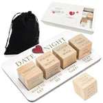 Date Night Dice,Fun Night Dating Decision Dice,Wooden Dating Fun Dice, Love Dice, Food Decision Dice, Date Ideas,Gifts For Boyfriend-Girlfriend